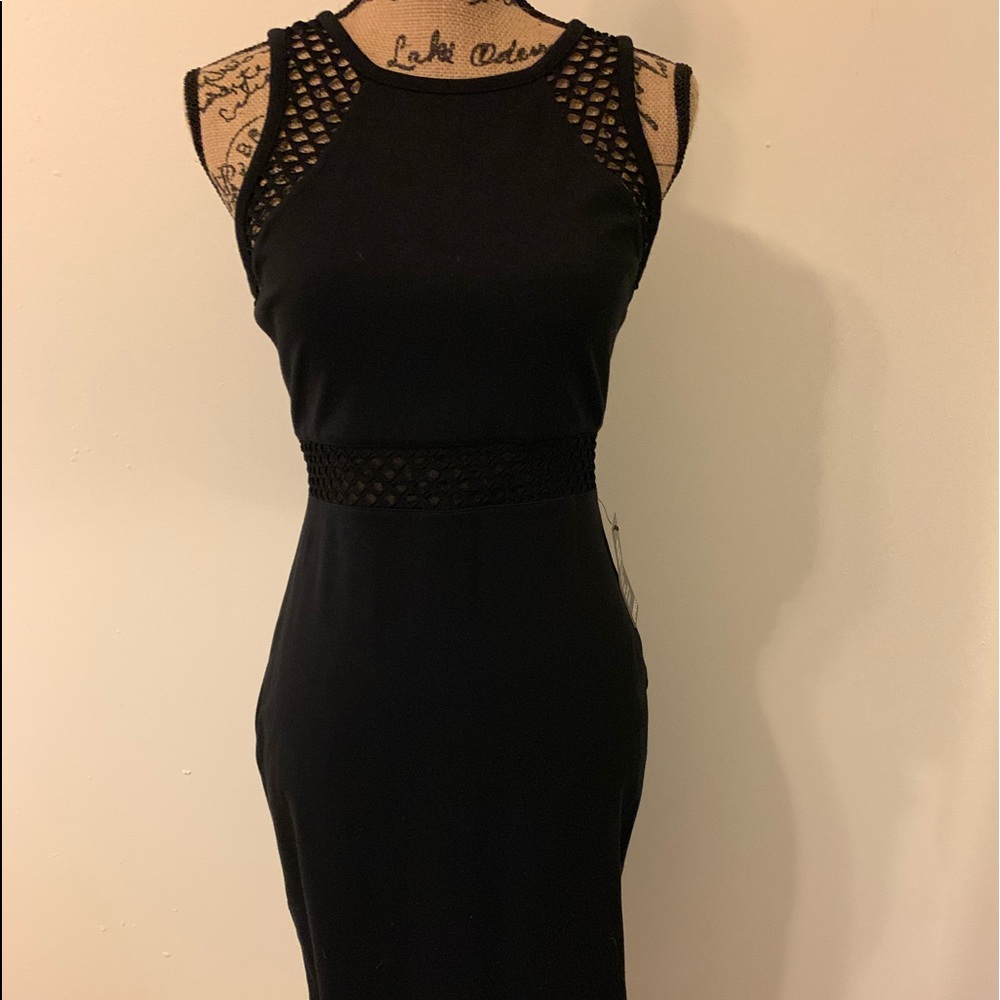 Black midi dress